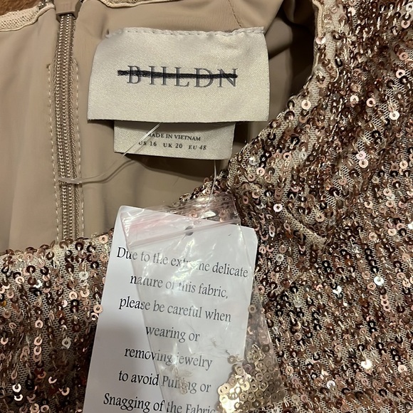 NWT BHLDN Carys Dress -Goldie Mini Sequin Dress size 16 - Picture 7 of 15